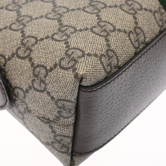 Gucci Ophidia Shoulder Bag Beige Ebony GG Supreme Canvas - Picture 5 of 9